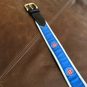 Men’s Chicago Cubs Vineyard Vines Canvas Belt NEW